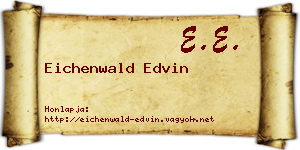 Eichenwald Edvin névjegykártya